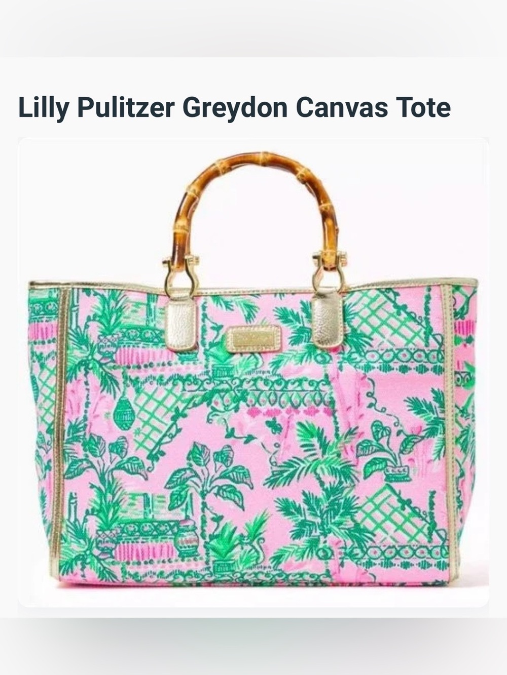 Lilly Pulitzer Greydon Canvas Tote.
